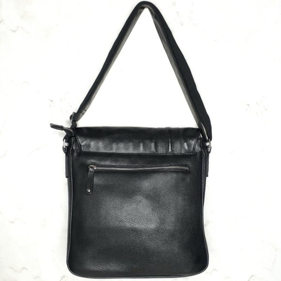 Leather Messenger Bag Black - Picture 2 of 10